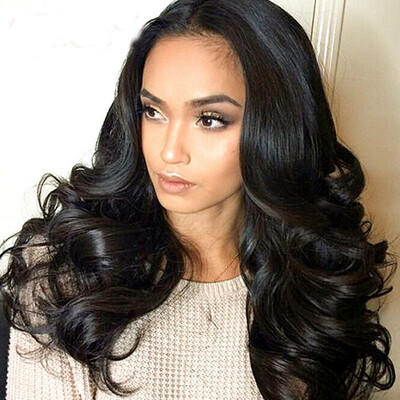 

7A Peruvian Virgin Hair Body Wave Human Hair Extensions 4 Bundles Peruvian Body Wave Hair Weave Cheap Peruvian Hair Bundles #1B