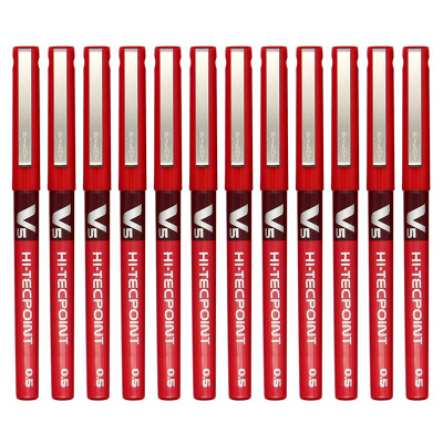 

PILOT BX-V5 ballpoint pen gel pen sign pen capillary system 05mm red 12 pcs