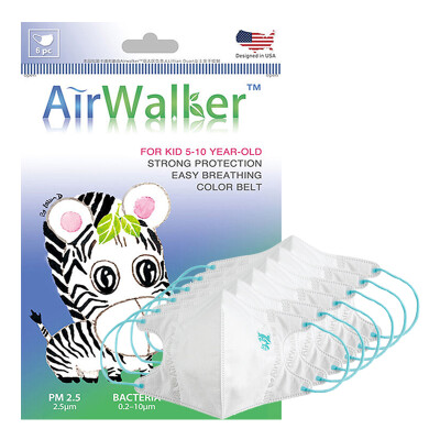 

Американский импорт свежего фильтра респиратора Walker Airwalker для детей 5-10 лет (Fold тип защиты) анти-туман и дымка РМ2,5 типа уха установлен 6