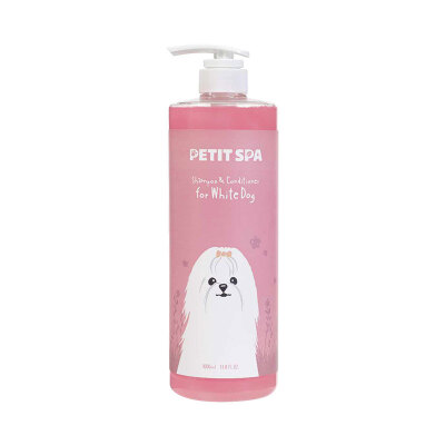 

PETITSPA pet shower gel & hair care conditioner dog bath shampoo bath shower gel 500ml white hair special type Korea imported Jingdong overseas direct mining