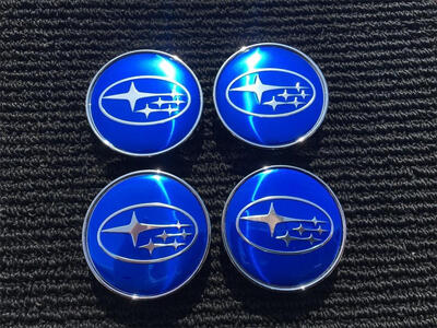 

4Pcs x 60 мм нового SUBARU голубой центр СТУПИЦЫ логотип Обложка ШАПКИ ОПРАВЫ эмблема