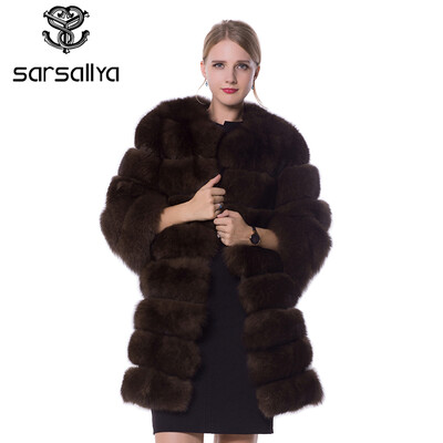 

SARSALLYA real fur fox fur coat design ladies winter really fox fur coat detachable real fur coat wome