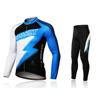 

Sparct Spakct Cycling Suit Spring Summer Mirage Lightning Long Sleeve Cycling Top Cycling Shirt Lightning Suit - Blue L Code