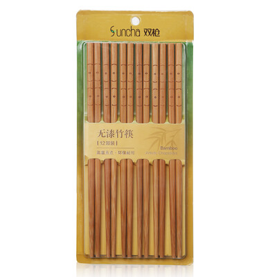 

Double gun Suncha bamboo craft chopsticks home bamboo chopsticks 10 double installed KZ1014