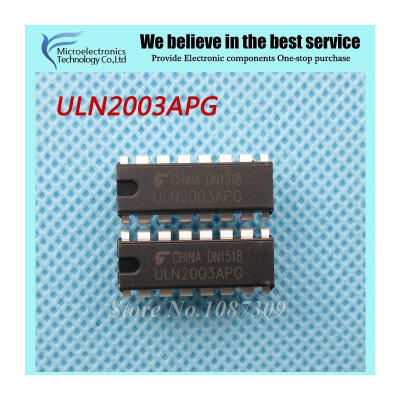 

10pcs free shipping ULN2003APG ULN2003A ULN2003 ULN2003AP DIP-16 Darlington Transistors 7-Circuit 2.7kOhm 500mA 50V VCE 1K HFE