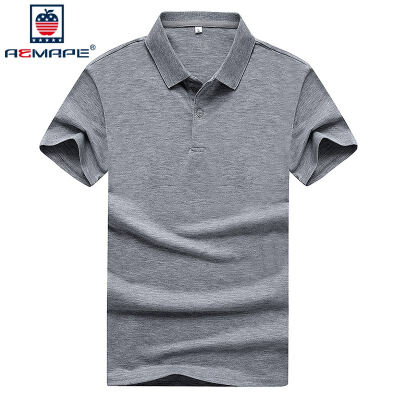 

AEMAPE / American · Apple short-sleeved T-shirt male solid color leisure couple models fashion Slim POLO shirt 17080AP8008 dark blue (male