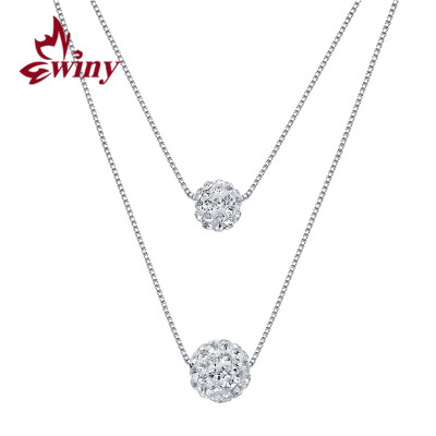 

The only (Winy) necklace female S925 silver transfer beads pendant clavicle chain diamond section wife wife girlfriend happy transfer beads