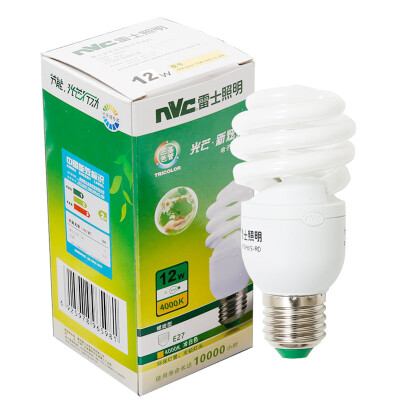 

Jingdong Supermarket] NVC lighting (NVC) energy-saving lamps E27 large mouth spiral 12W4000K cold white (warm light center color