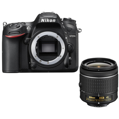 

Nikon D7200 SLR (AF-P DX NIKKOR 18-55 мм f / 3,5-5,6G VR) Черный