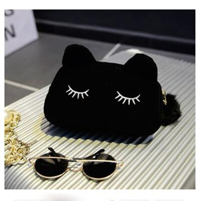 

Fashionable Lovely Felted Cat Cosmetic Bag Handbag Coin Purse