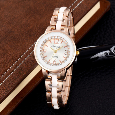 

Rose Gold Bracelet Watches Women Watch Top Famous Brand Luxury Wristwatch Rhinestone Clock Quartz Wrist Watch