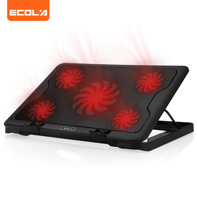 

IKEA LIFE (ECOLA) Adjustable Laptop Cooler Cooling Bracket Game This special air volume 5 fan adjustable wind speed LED red light NBC-905BK