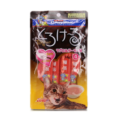 

Doggy Man Pet Snack Kitty Sauce - Tuna & Salmon 16g * 4 Fats