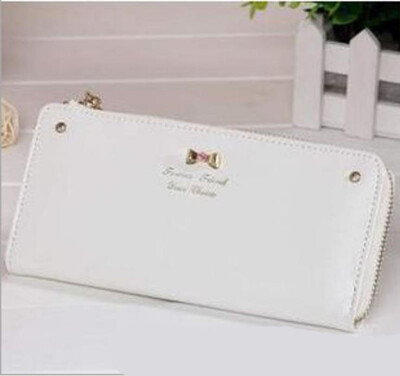 

Female wallet crosses bow tie ladies long section zipper wallet wallet holding bag