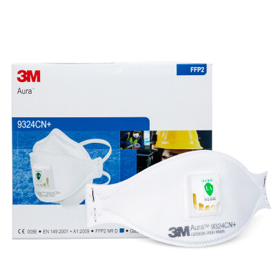 

3M anti-haze masks 9324CN + FFP2 anti-fog haze dust PM2.5 riding industrial dust men and women mask KN95 with breathing valve (10 / box