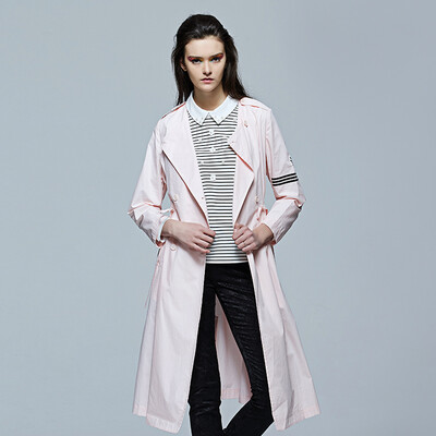 

Mark Fairwhale Mark Huafei early spring leisure fashion sweet long windbreaker female 025
