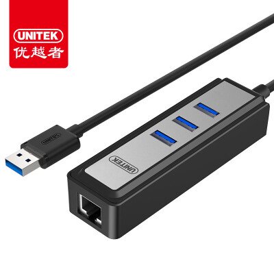 

(UNITEK) USB splitter Gigabit Ethernet converter to RJ45 external network port USB cable interface Apple laptop HUB hub Y-3059