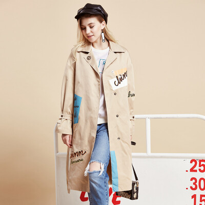 

Mark Huafei Women&39s 2017 autumn new product simple style coat coat Korean version of the Slim jacket female winter models are color