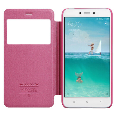 

XIAOMI RedMi 4X NEW LEATHER CASE- Sparkle Leather Case Nillkin Flip Cover