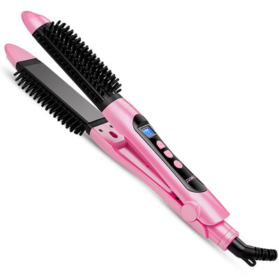 

Rewa RIWA Hair Straightener Anti-Hot Design Hair Curler Temperature Control Electric Comb Hair Curler Straight Hair Splint combo RB-8313