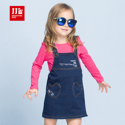 

[Jindong Distribution] JJLKIDS Partner Club Girls' Cowboy Skirt Autumn Children's Baby Skirt GCQ73126 Cowboy Blue 100