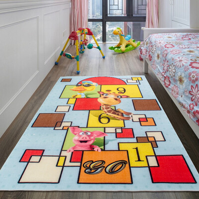 

Li home cartoon comfort&creative living room bedroom non-slip carpet 3D children blanket fun 80 150cm