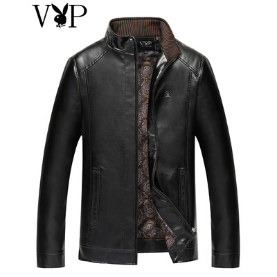 

Player of the year 2017 mens fur clothing qiu dong single-style business casual PU jacket jacket man