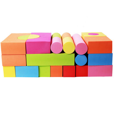 

Mingde large colorful EVA stitching software foam building blocks toys children's birthday gifts birthday gifts 0-6 years old baby puzzle kindergarten toy blocks 56 5cm thick YG-6005