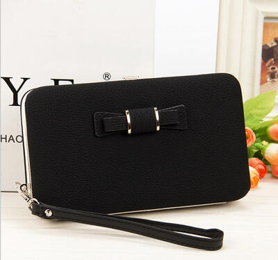 

Ladies wallet in the long section of the phone bag bowknot lunch box handbags
