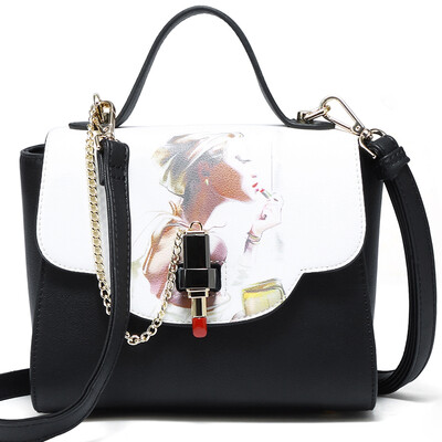 

Monalisa lady handbag trend lipstick jack sweet lady shoulder bag female messenger bag small square bag 7M72041037 black