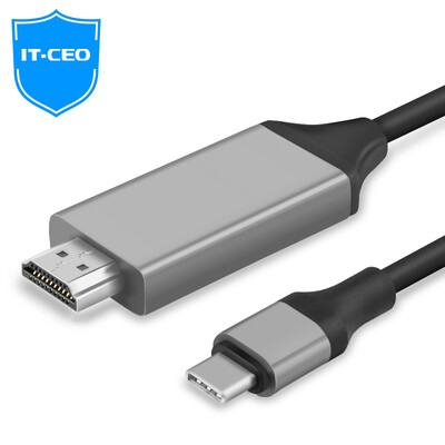 

IT-директор Type-C линия 4K видео высокой четкости на HDMI конвертер кабель Apple Macbook портативного компьютера подключен ТВ проектор преобразователь 2 метра черного Y1TC3-2
