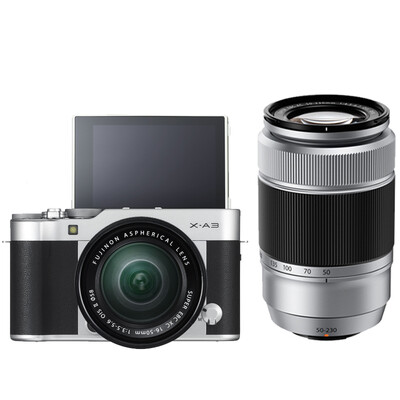 

Fuji (FUJIFILM) X-А3 (XC16-50II / XC50-230II) серебристо-черный сингл микро двойной электрический комплект объектива 24,200,000 пикселей поворачиваться на 180 градусов сенсорный экран WIFI