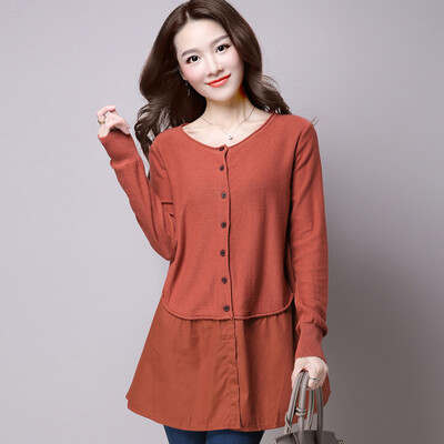 

Sibo homes in 2017 autumn new women&39s long-sleeved round neck long sweater jacket sweater jacket S63F0006A25JM orange uniform