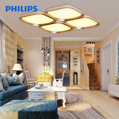 

Philips PHILIPS LED ceiling lamp restaurant living room bedroom kitchen Yining gold 80W can be segmented dimming