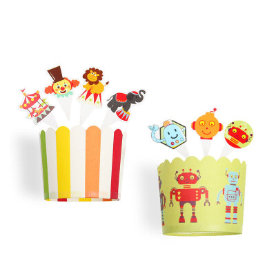 

【Jingdong Supermarket】 Cook Kitchen CHEF MADE Cake Paper Cup Theme High Temperature Paper Cup Combo Card Green 25 Pack WK9281