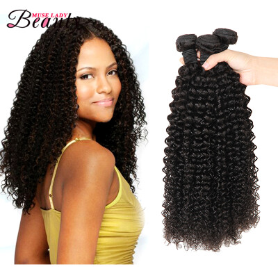 

Kinky Curly Malaysian Virgin Hair 100% Unprocessed Human Hair Weave Bundles Nature Color