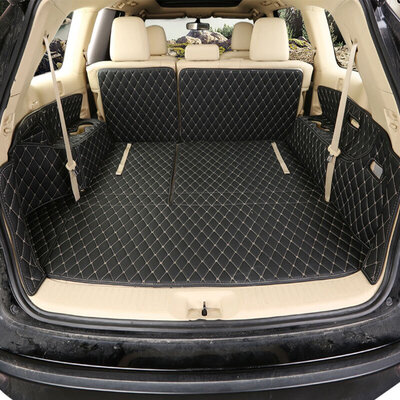 

Huashi Toyota Highlander trunk mat 2015 new Highlander surrounded by leather car trunk mat 7 seat special Highlander special tail box mat five sets of bright black