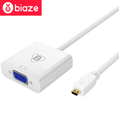 

BIAZE Micro HDMI на VGA конвертер мини-HDMI адаптер VGA конвертер с аудио линии электропередачи, соединяющей проектор таблетки ZH7-PC Edition