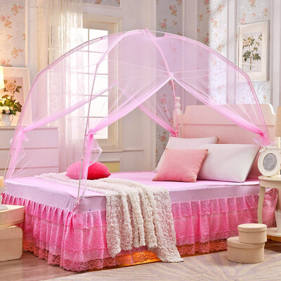 

Yingxin Bedding Home Textiles Encryption Shafts Bottom Zipper Yurt Collapsible Mosquito Net Single 12m Bed Water Blue