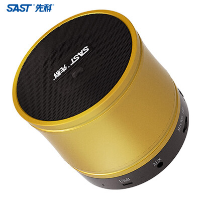 

SAST T8 wireless Bluetooth audio portable card mini small speaker phone wireless hands-free phone car small steel gun gold
