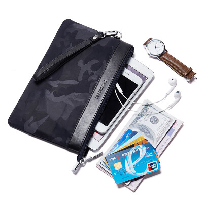 

BOSTANTEN B2163041 Mens Leisure Fashion Camouflage Wallet Multi-functional Hand Bag Blue