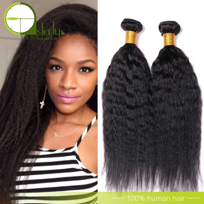 

Top Quality 8A Grade Malaysian Coarse Yaki Kinky Straight 4BundleLots 100 Human Hair Natural Color Wholesale Price Hot Sale