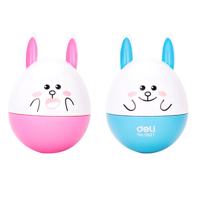 

Deli deli 0521 Bunny Tumbler Student Pencil Sharpener 2 Pack