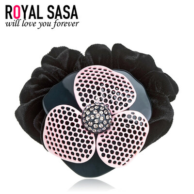 

Royal Salsa (Royalsasa) головного убор волосы группа украшения веревка галстук волос пластина из акриловой полой headrope кристалла синих чернил камелии