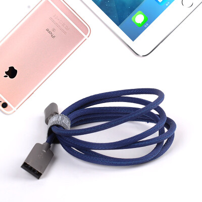 

ORICO LTU-10 Apple 5S / 6S / 7plus data cable iphone charging data cable zinc alloy braided mobile phone flat 1m denim blue