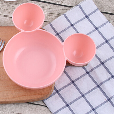 

CNtomlv Kids Bowl Dinnerware set Cartoon Creative Plate child Plastic Tableware Lovely Lunch Tray