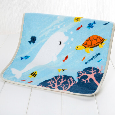 

UCHINO Japan infield cute animal entrance towel cut velvet 100 cotton Luo Lai introduced children towel bath towel 3030 light blue