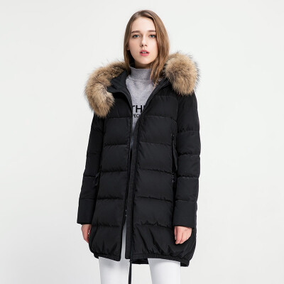 

Snow in the winter models down jacket female thick in the long raccoon fur collar warm jacket A1621YY172 big red 1218