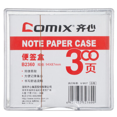 

COMIX) notes paper / note paper (with box) (94x87mm) office stationery B2360 color random