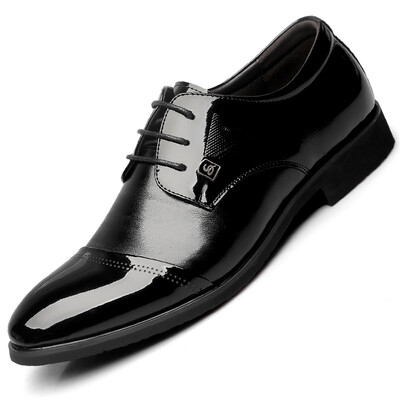 

Poitulas shoes Poitulas mens dress business casual shoes British lace pointed bright wedding shoes 8068 black 40